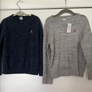 GAP Kids Navy and Light Gray Crewneck Sweaters Set